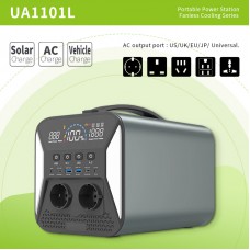 Draagbare Power Station - Lifepo4 accu's - 1000W 230V Zuivere Sinus Omvormer - 1024wh - USB - 12V - Opladen via zonnepaneel/auto/netspanning
